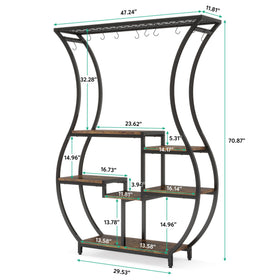 Tribesigns indoor balcony plant display enhances small-space gardening.