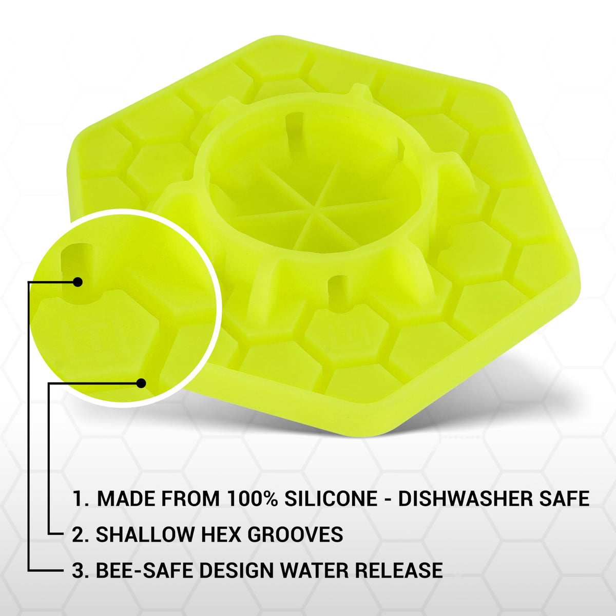 Tributary Brands grey silicone bee feeder blends with surroundings