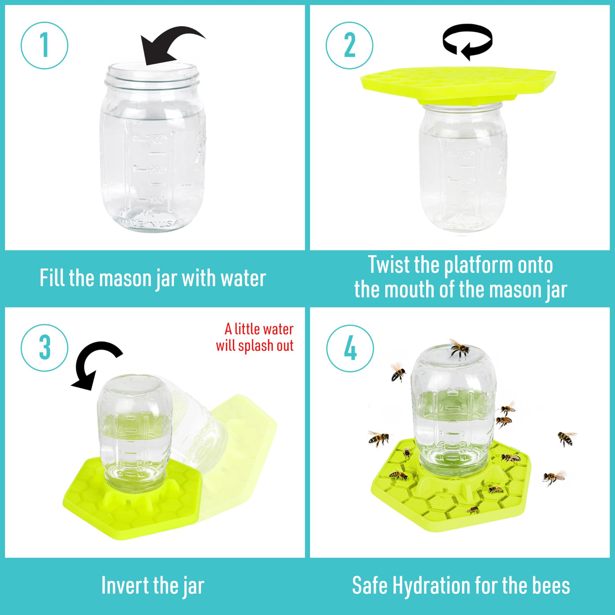 Tributary Brands bee watering station in teal for garden use