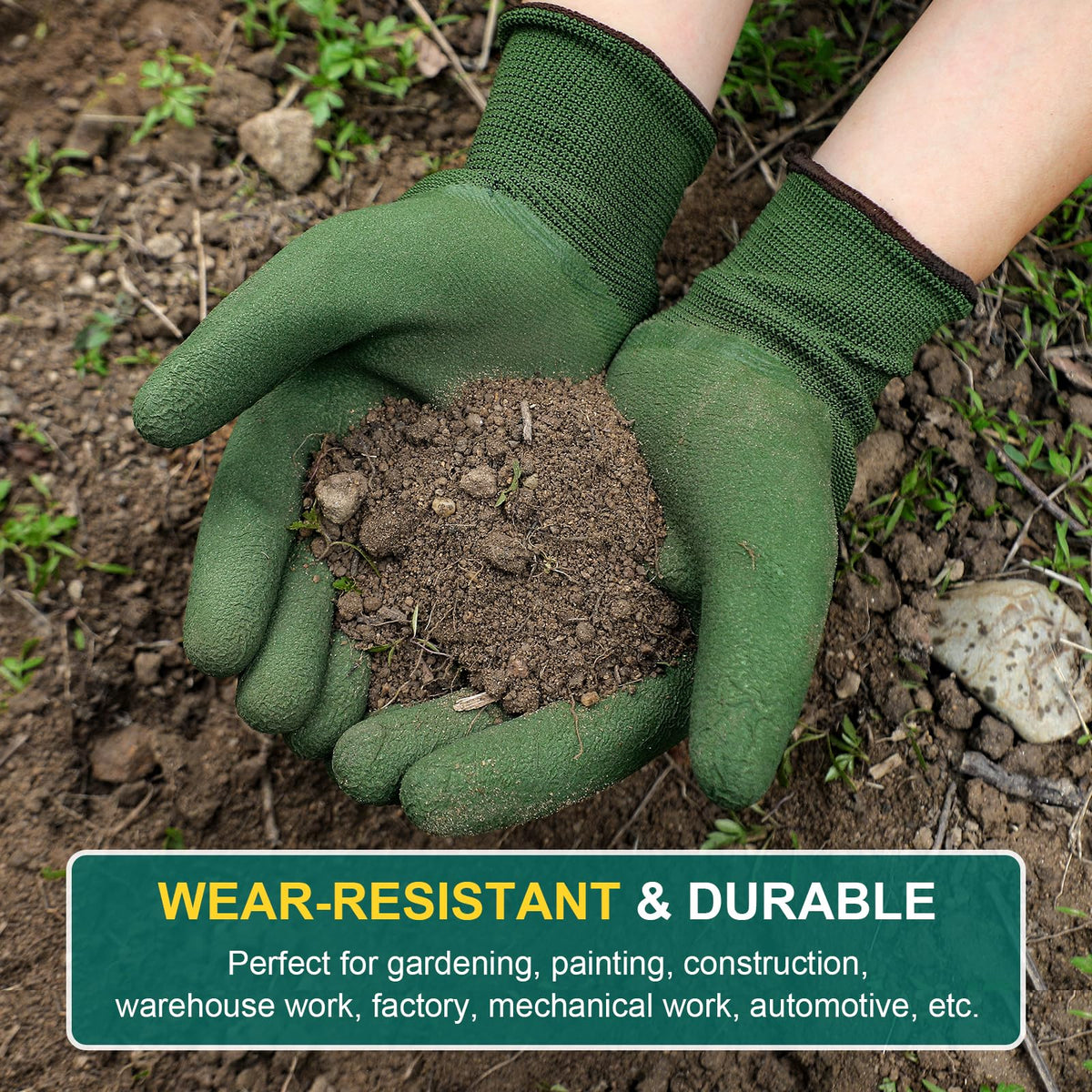 Trifabricy unisex garden gloves offering a snug, adaptable fit