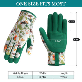 Trifabricy breathable back panel keeps hands cool during weeding