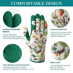Trifabricy elastic wrist-fit for a snug, secure gardening experience