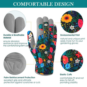 Trifabricy Garden Gloves for Women worn in garden during tasks