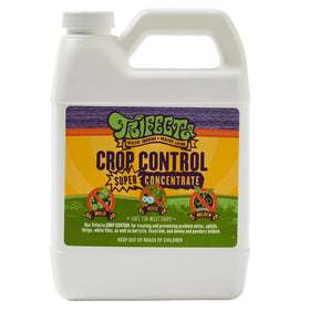 Trifecta Crop Control bottle close-up for safe pest management on plants