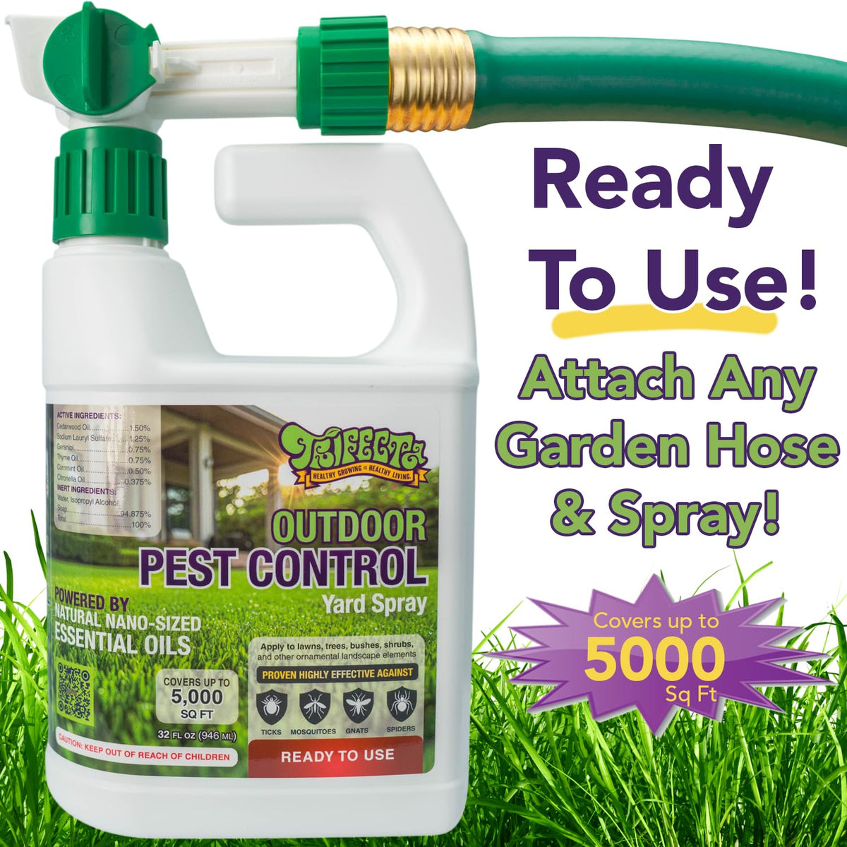 Trifecta patio deck application for outdoor pest protection during gatherings