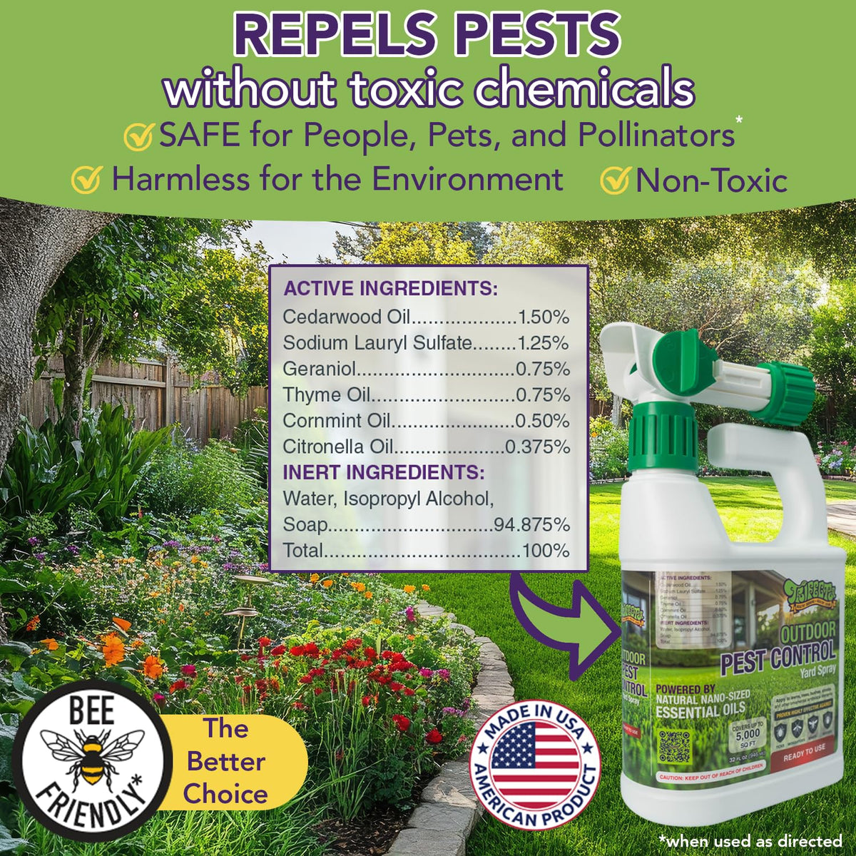 Trifecta thyme oil application emphasizes plant-powered defense on lawn