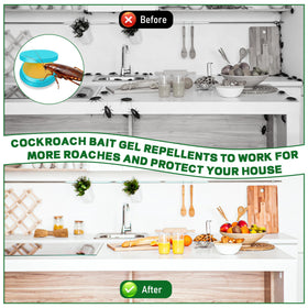 Trihood roach bait traps in kitchen drawer ready for quick setup