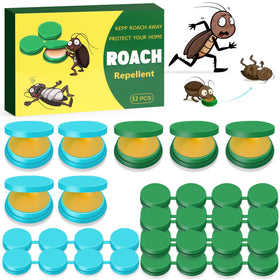 Trihood roach bait traps packaging shows a 32-pack for indoor control