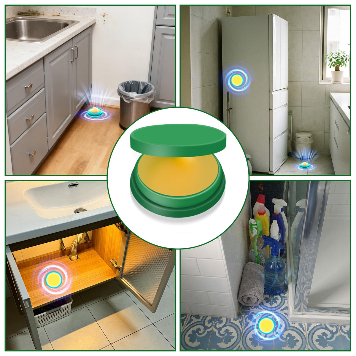 Trihood roach bait traps in pantry demonstrate hidden placement