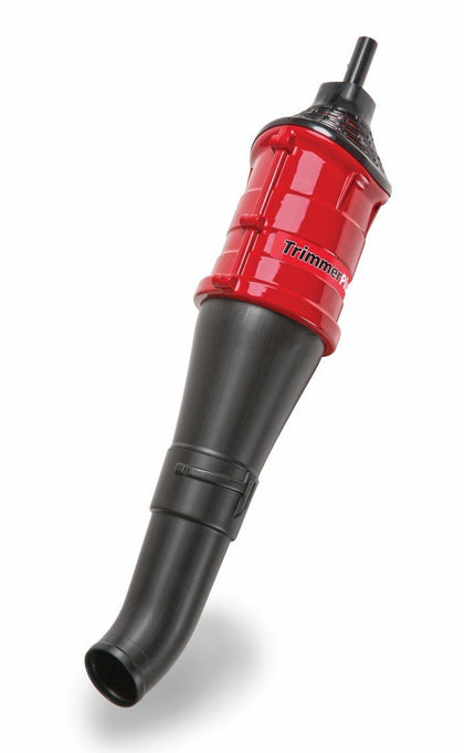 TrimmerPlus CB720 blower with concentrator directs ground-focused airflow for precise debris clearing.
