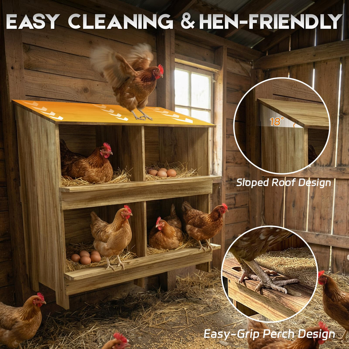 TRINFREE wooden nest box outdoors demonstrating weather resistance