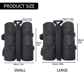 TRINKA weight bags top-fill opening enabling easy loading and fast setup.