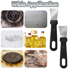 Trinkrittey griddle scraper curved-tip for versatile turning and scraping on grills
