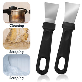 Trinkrittey griddle scraper long handle stays cool and comfortable during use