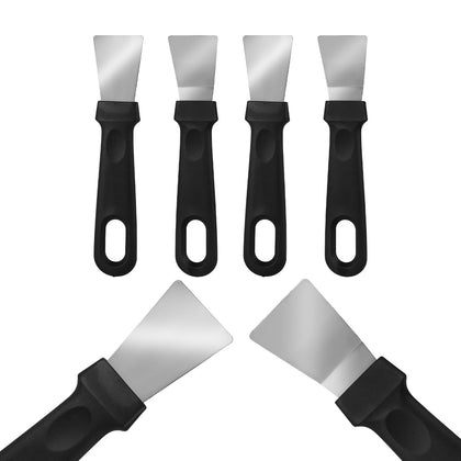 Trinkrittey griddle scraper with stainless blade cleaning grease quickly on flat-top grills