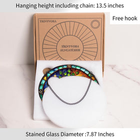 TRINYVORA Crystal Suncatcher window hanging creates sparkling reflections in sunlight