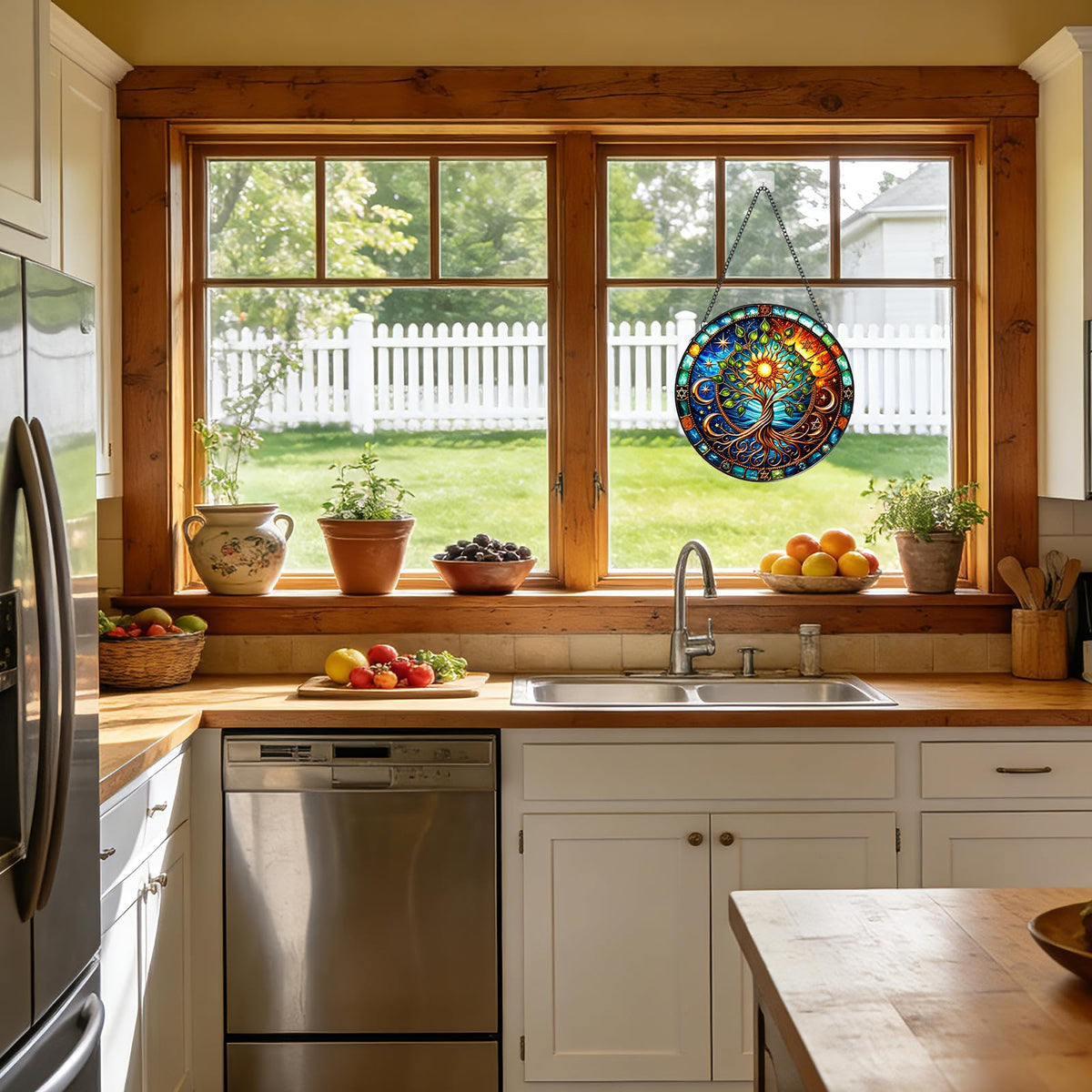 TRINYVORA Indoor Window Decor Suncatcher makes a colorful focal point