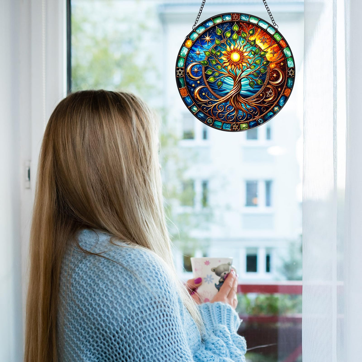 TRINYVORA Mothers Day Gift Stained Glass is a thoughtful home decor present