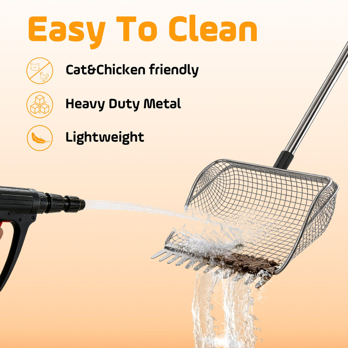 TRIOCOTTAGE suitable for coops, runs, and cages for versatile poultry cleanup.