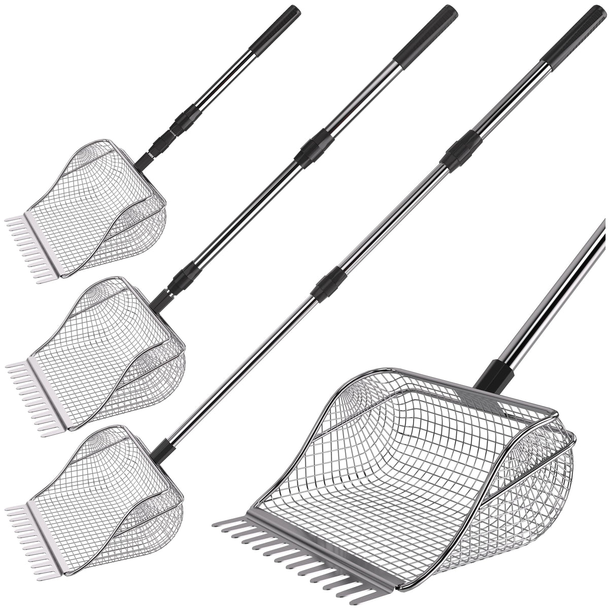 TRIOCOTTAGE chicken poop scooper, stainless steel, for fast coop cleanup and sanitation.