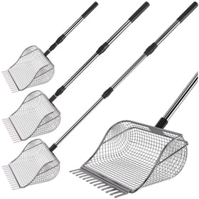 TRIOCOTTAGE chicken poop scooper, stainless steel, for fast coop cleanup and sanitation.