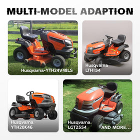 TRIONES installed on Husqvarna deck demonstrates straightforward fit and reliable operation.