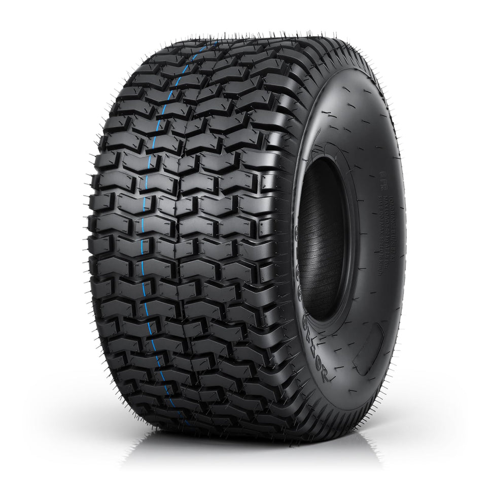 TRIPOWER turf tire side view showing grass-friendly tread for stable traction.
