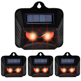 Triumpeek animal repeller with predator-eye lights deters wildlife from your yard.