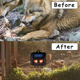 Triumpeek humane deterrent uses bright red light to repel wildlife.