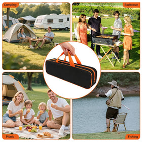 Compact, portable design for outdoor grilling, RV camping, and tailgating