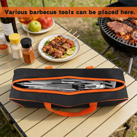 Soft carry handle on Trivolein grill tool bag for easy transport