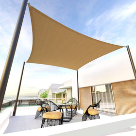 Tronssien rectangle sun shade sail setup for easy outdoor installation