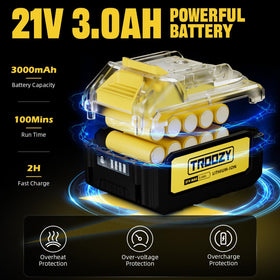 TROOZY 3Ah battery showing long runtime for pruning sessions