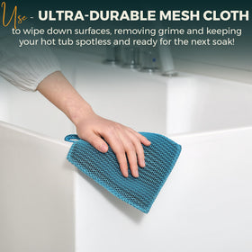 Tropicaler Scum Absorber Turtle with mesh cloth kit for routine spa care.