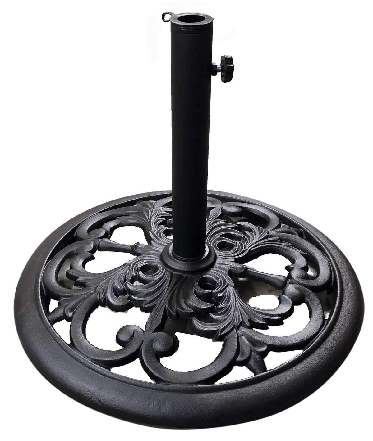 Tropishade umbrella base 30 lb in black offers sturdy outdoor support