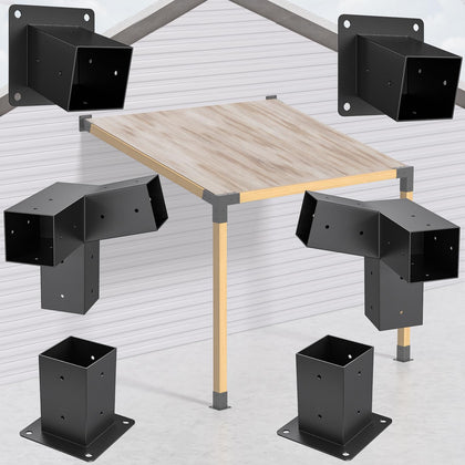 TROPTOLKY post base bracket provides sturdy support for 4x4 pergola posts