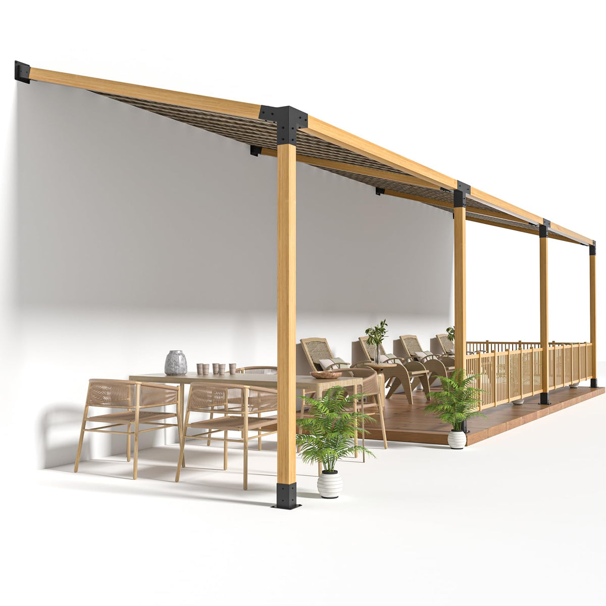 TROPTOLKY complete 6-piece kit includes post bases, corners, and wall mounts