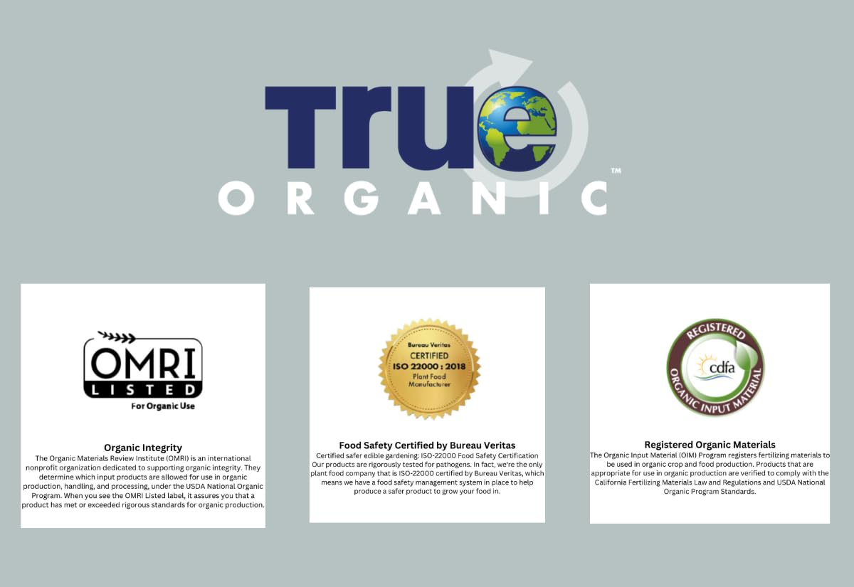 True Organic Bone Meal nutrient profile supporting steady growth and flowering.