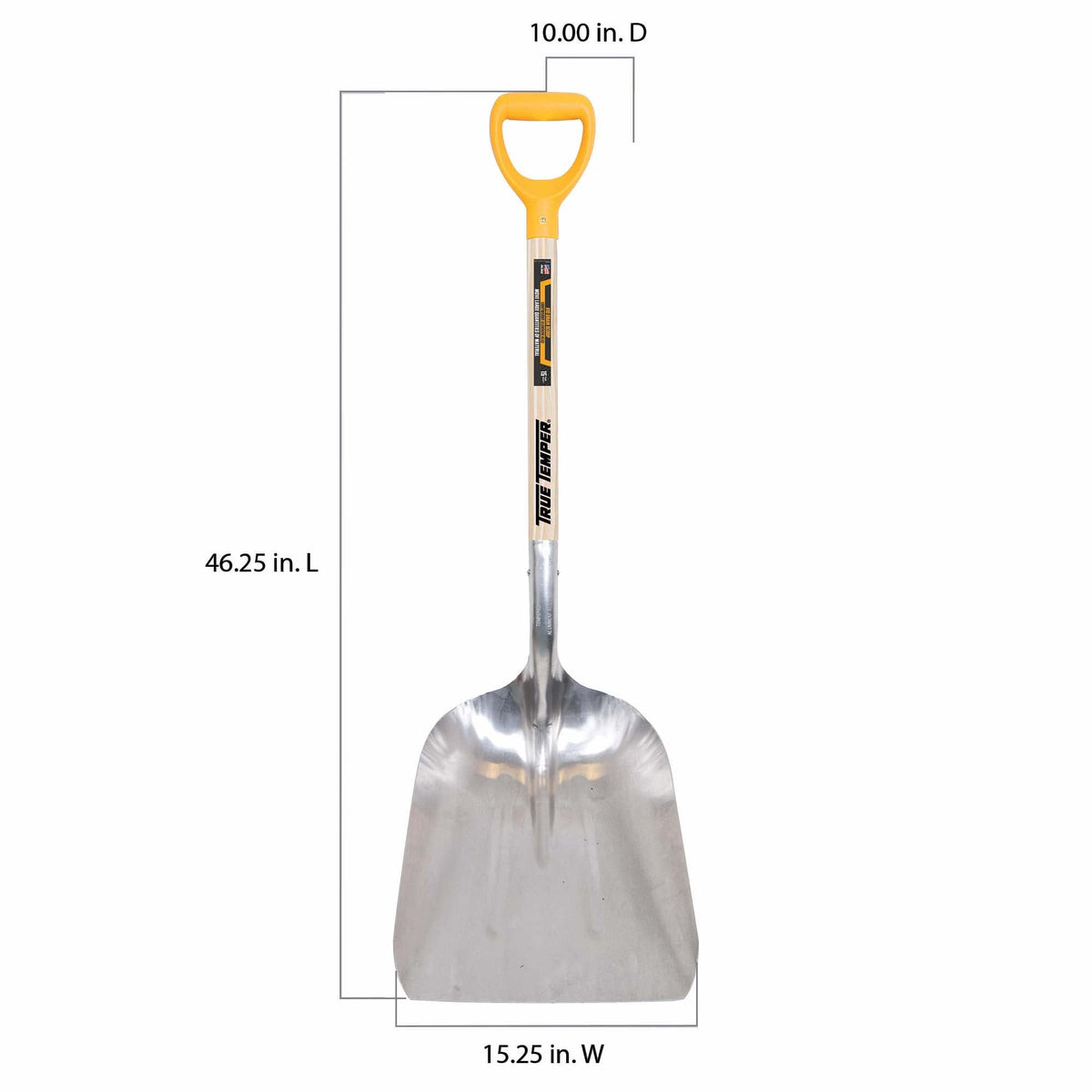 TRUE TEMPER scoop shovel moving soil, seed, or light snow with ease.
