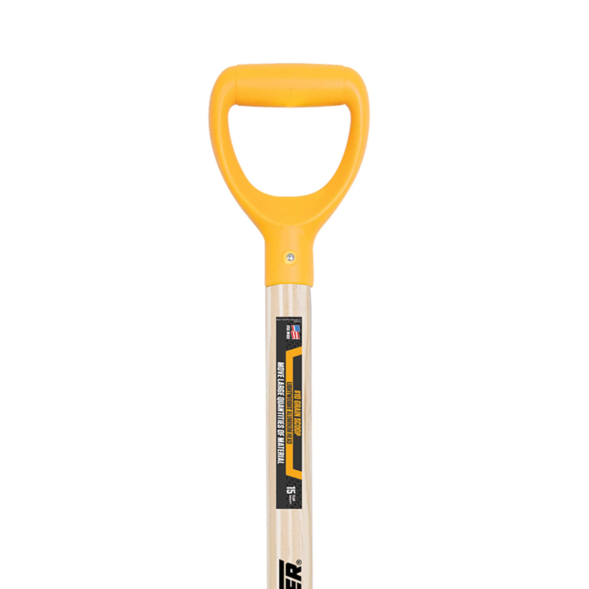 TRUE TEMPER scoop shovel featuring a 27-inch hardwood handle for durability.