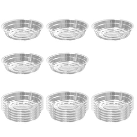 TRUEDAYS clear plant saucer 6inch showing surface and drainage capture for indoor plants