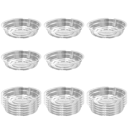 TRUEDAYS clear plant saucer 6inch showing surface and drainage capture for indoor plants