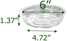 TRUEDAYS clear plant saucer drainage tray supports pot stability and prevents spills