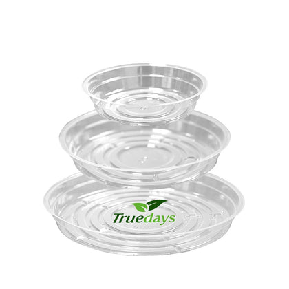 TRUEDAYS clear plant saucer 6in close-up prevents mess and soil spills