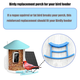 Truine perch provides a comfortable landing for birds during feeding.