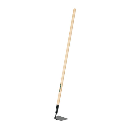 Truper garden hoe with 6-inch head for precise weed control along beds.