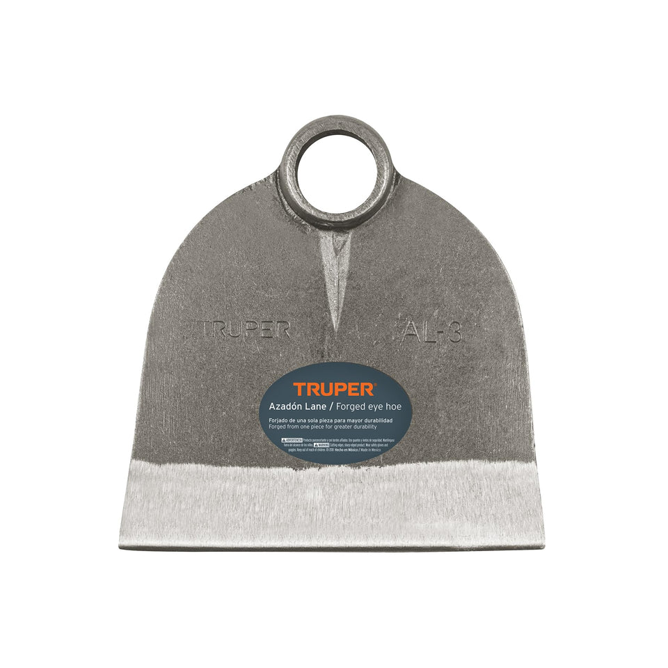 Truper Lane No 3 field hoe head with durable forged steel for tough soil tasks.