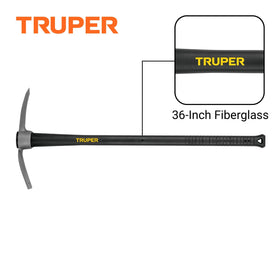 Truper rubber grip ensures secure, comfortable handling during extended use