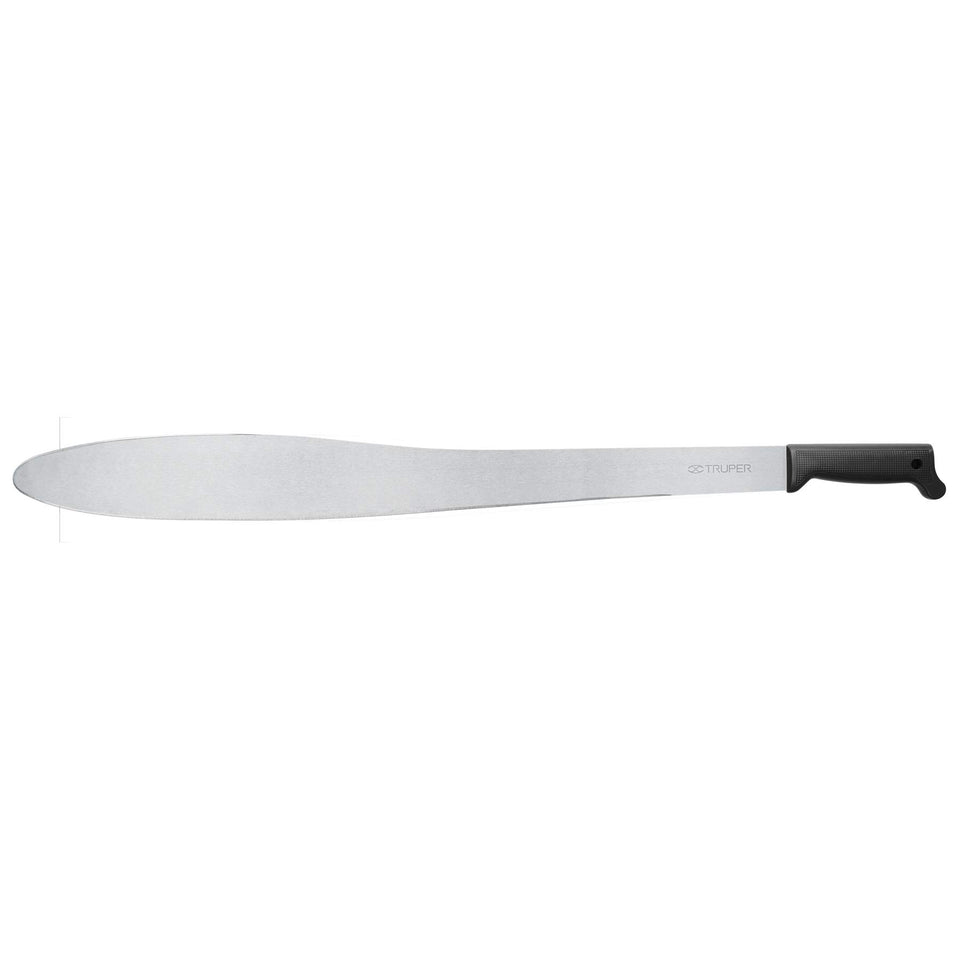 Truper T-1173-27B machete with rivetless black handle for efficient brush clearing