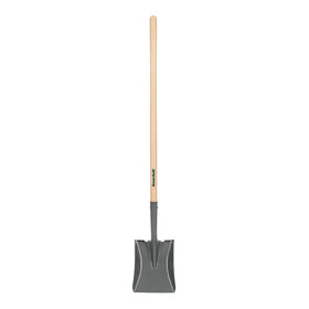 Truper Tru Built square-point shovel blade for precise scooping and transfer.